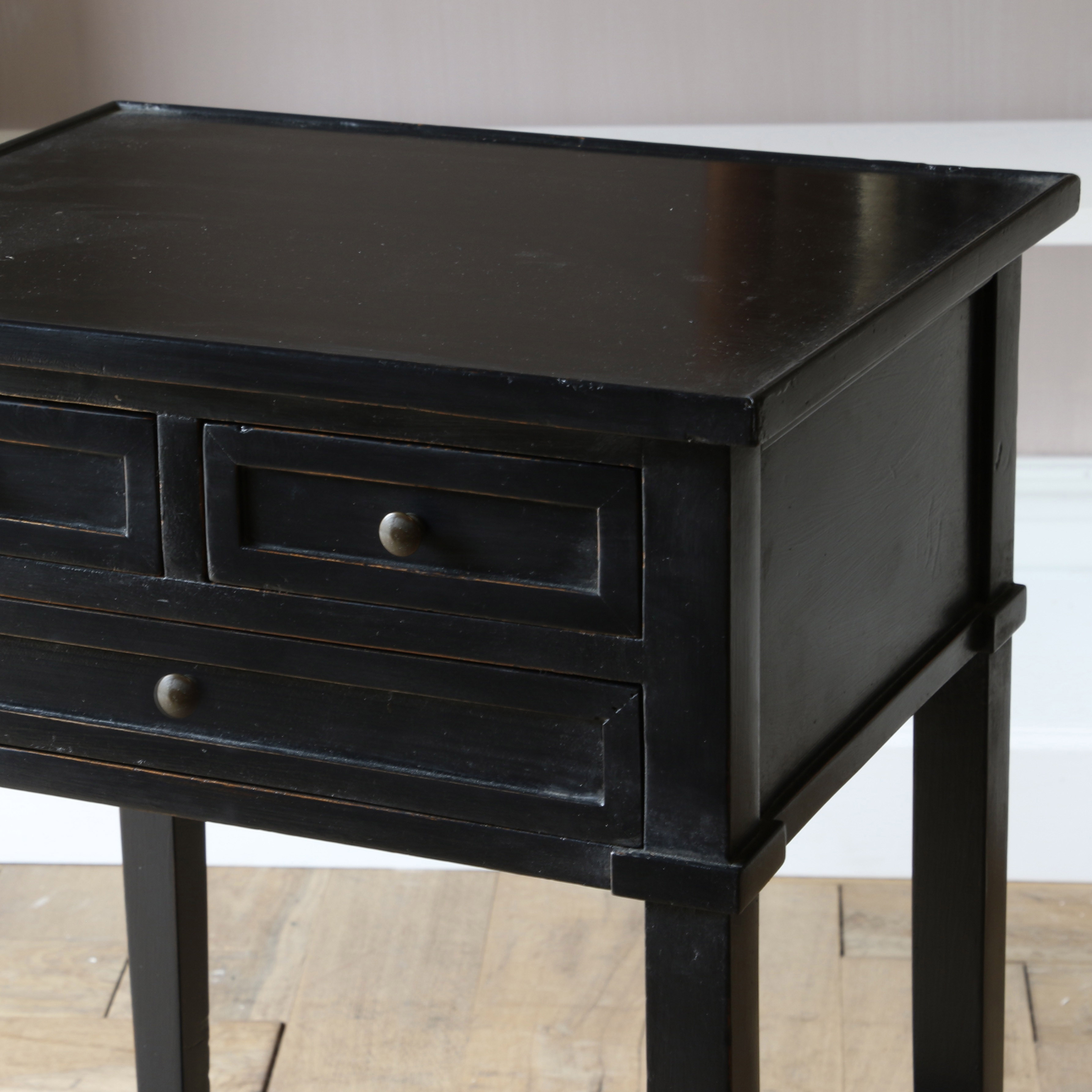 Ebonised Bedside Table / Occasional Table